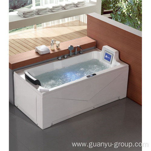 Luxury Single Whirlpool With TV Massage Bathtub